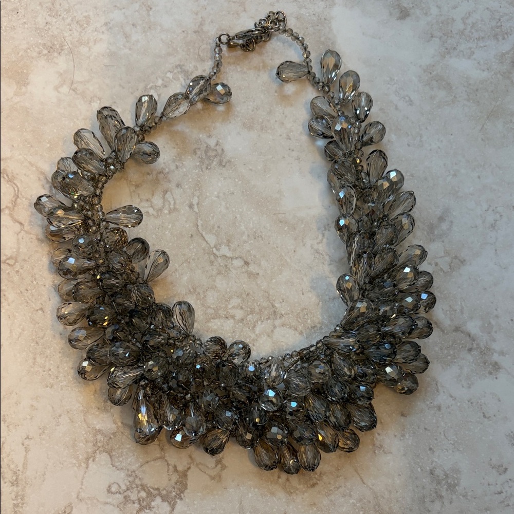 Elegant Silver Crystal Necklace